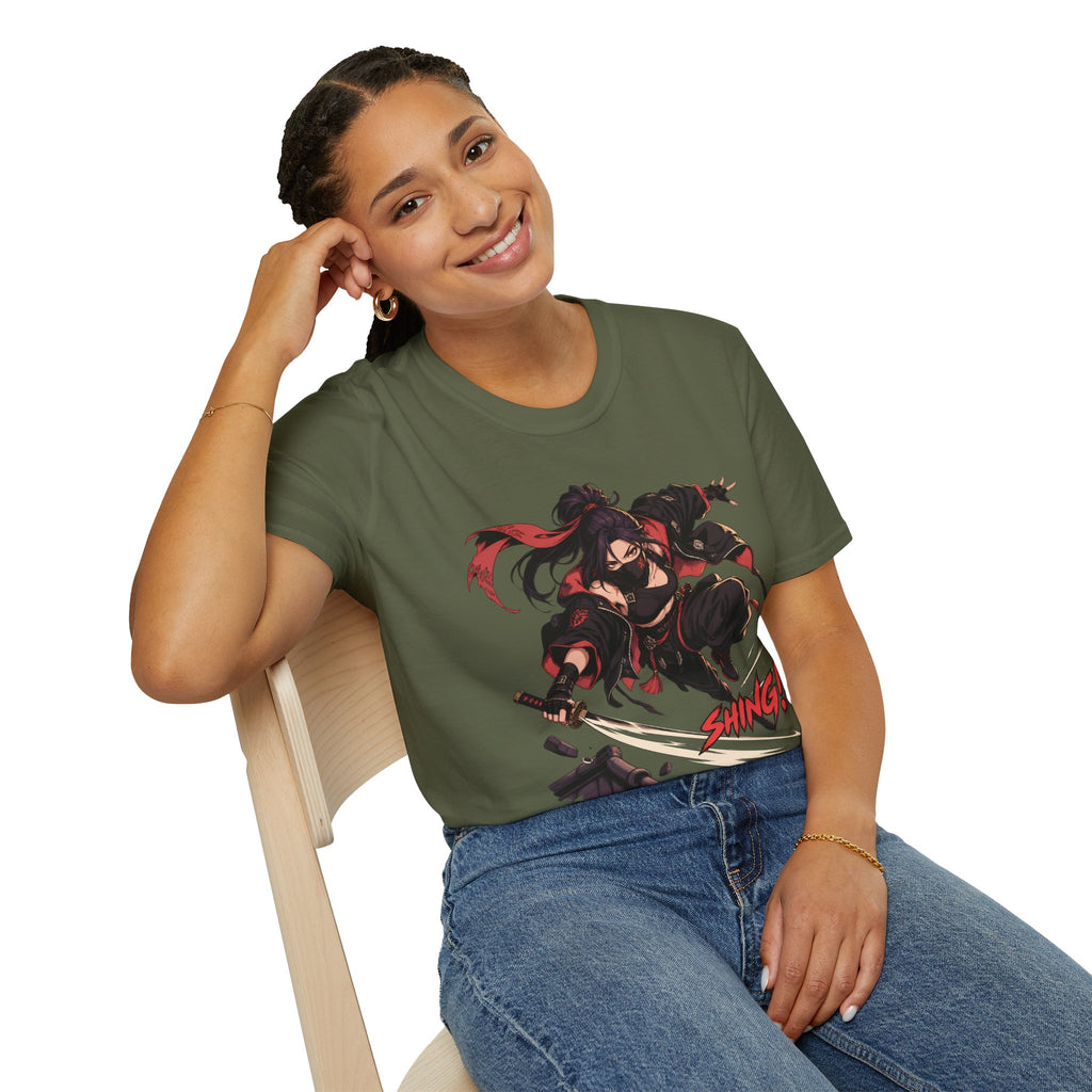 SHING! | Rooftop Samurai Girl | Japanese Anime Style Fight Shirt