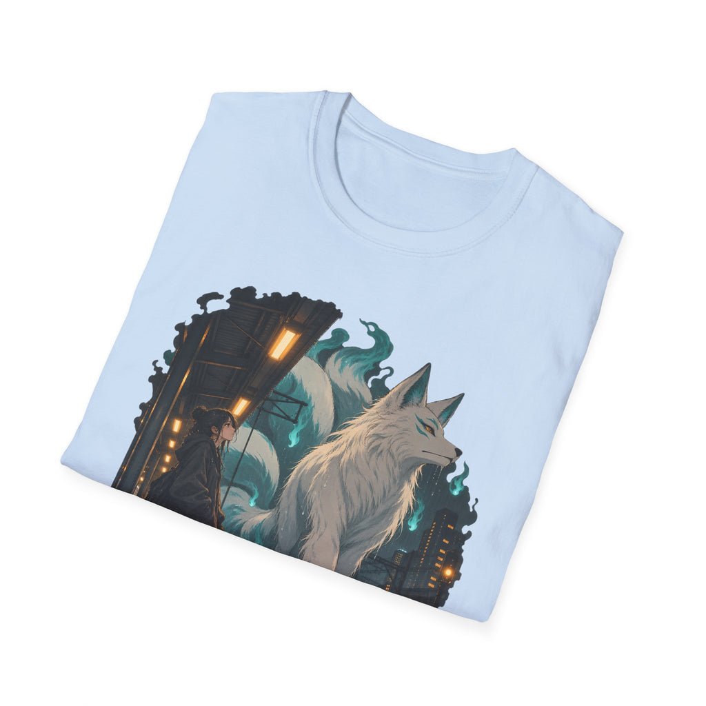 Wolf in the Rain | Last Train Home T-Shirt | Urban Nightscape Graphic Tee