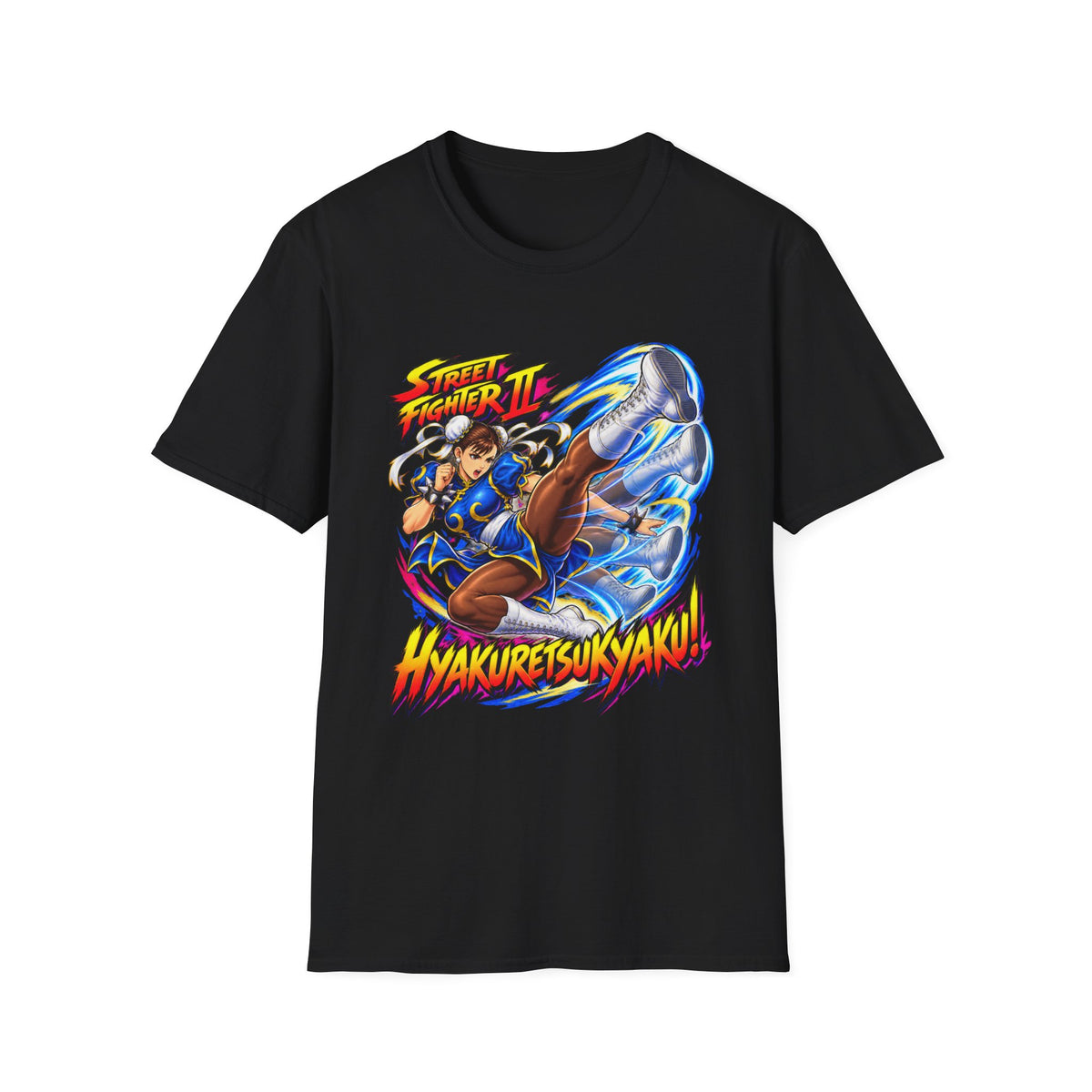 Chun-Li Hyakuretsukyaku Street Fighter 2 Retro Arcade T-Shirt Design