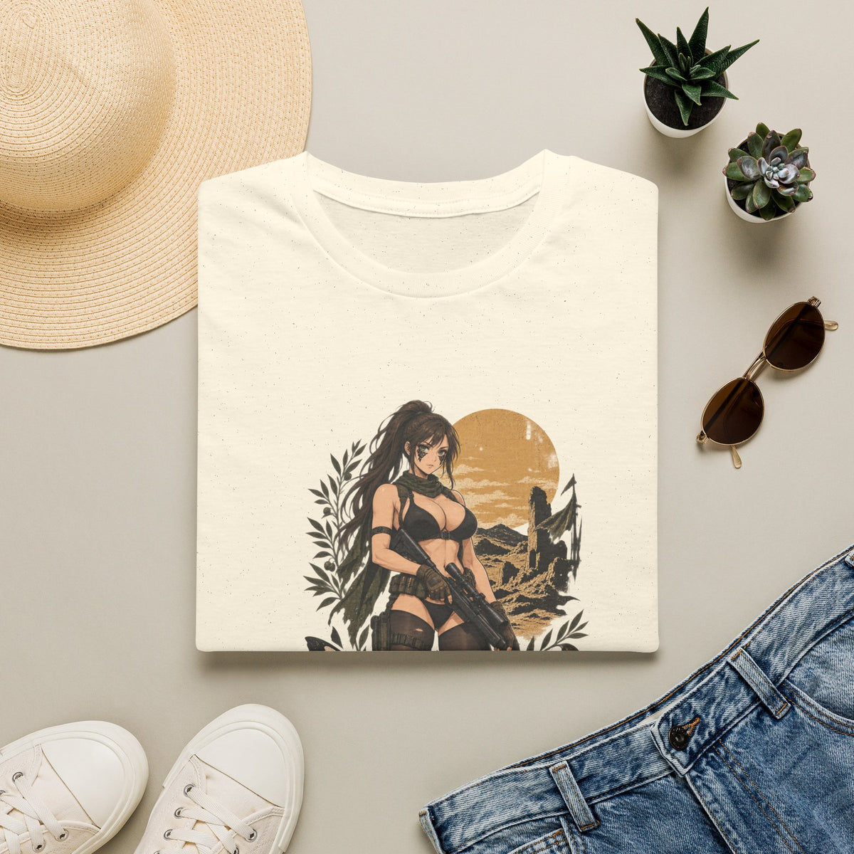 Quiet | Metal Gear | Sexy Sniper Pin up Fantasy Warrior Woman T-Shirt