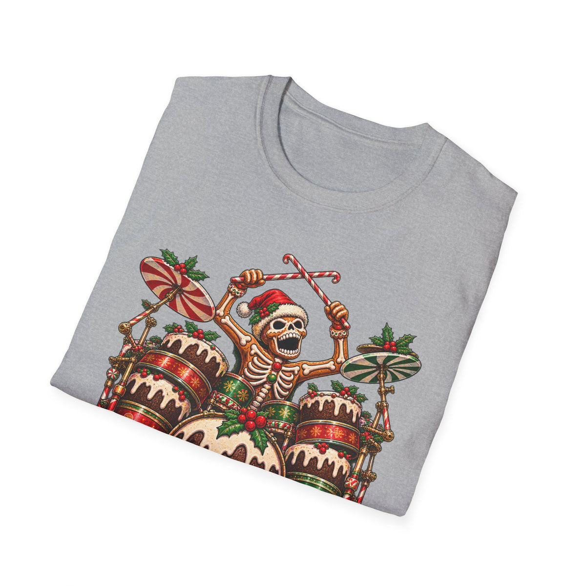 Gingerbread Headbangers | Drummer Christmas T-Shirt