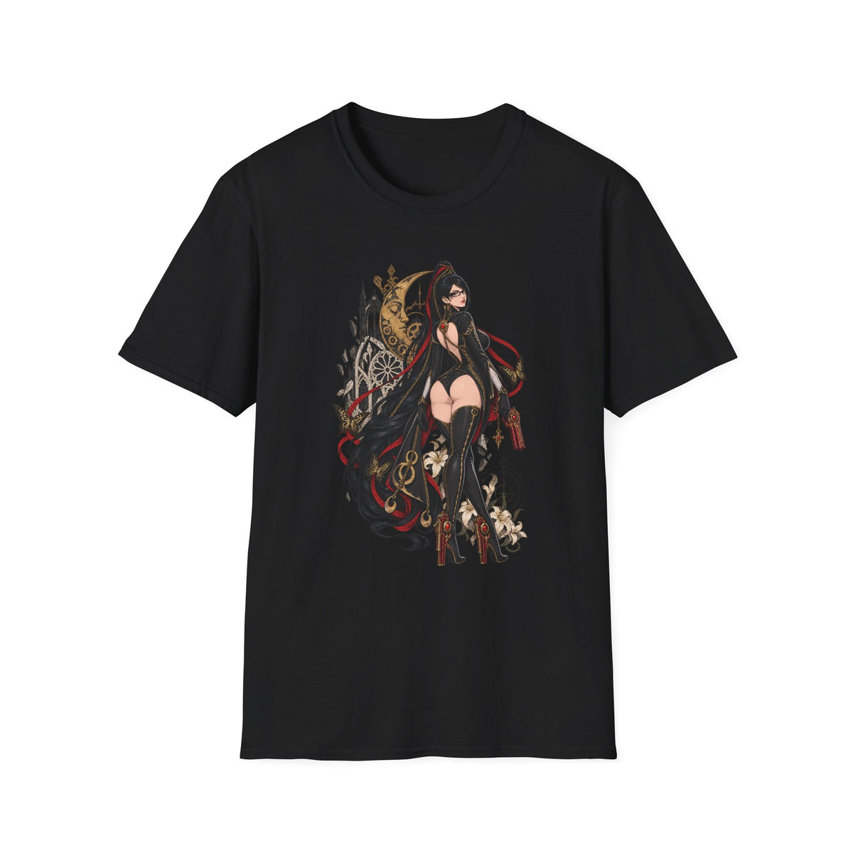 Bayonetta | Sexy Videogame Pin Up Girl | Back view Graphic Shirt
