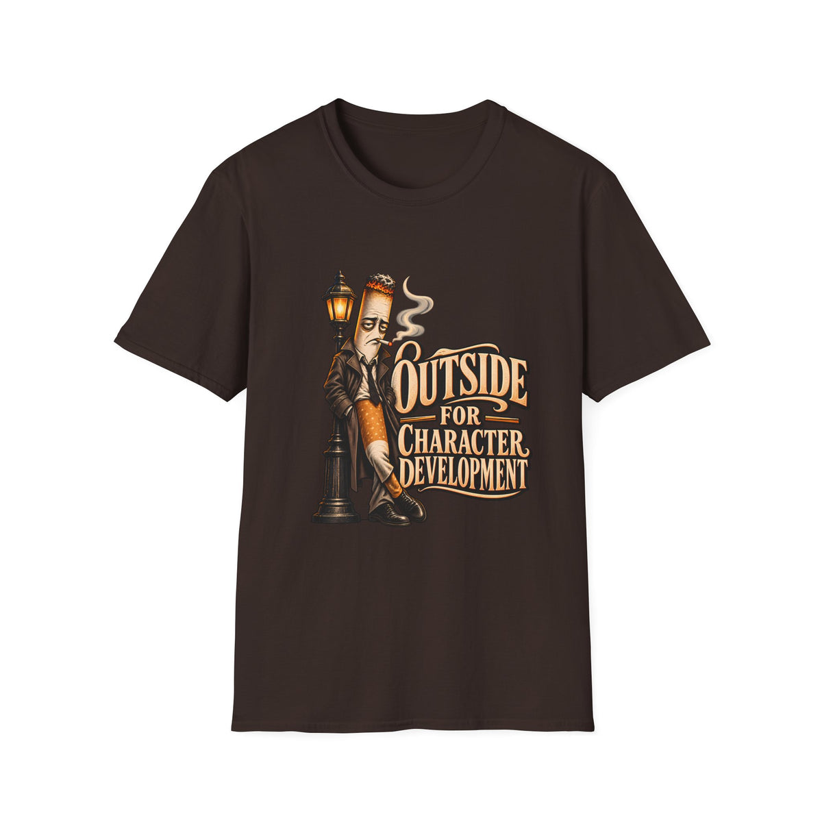 Outside for Character Development | Humorous Vintage Cigarette Graphic