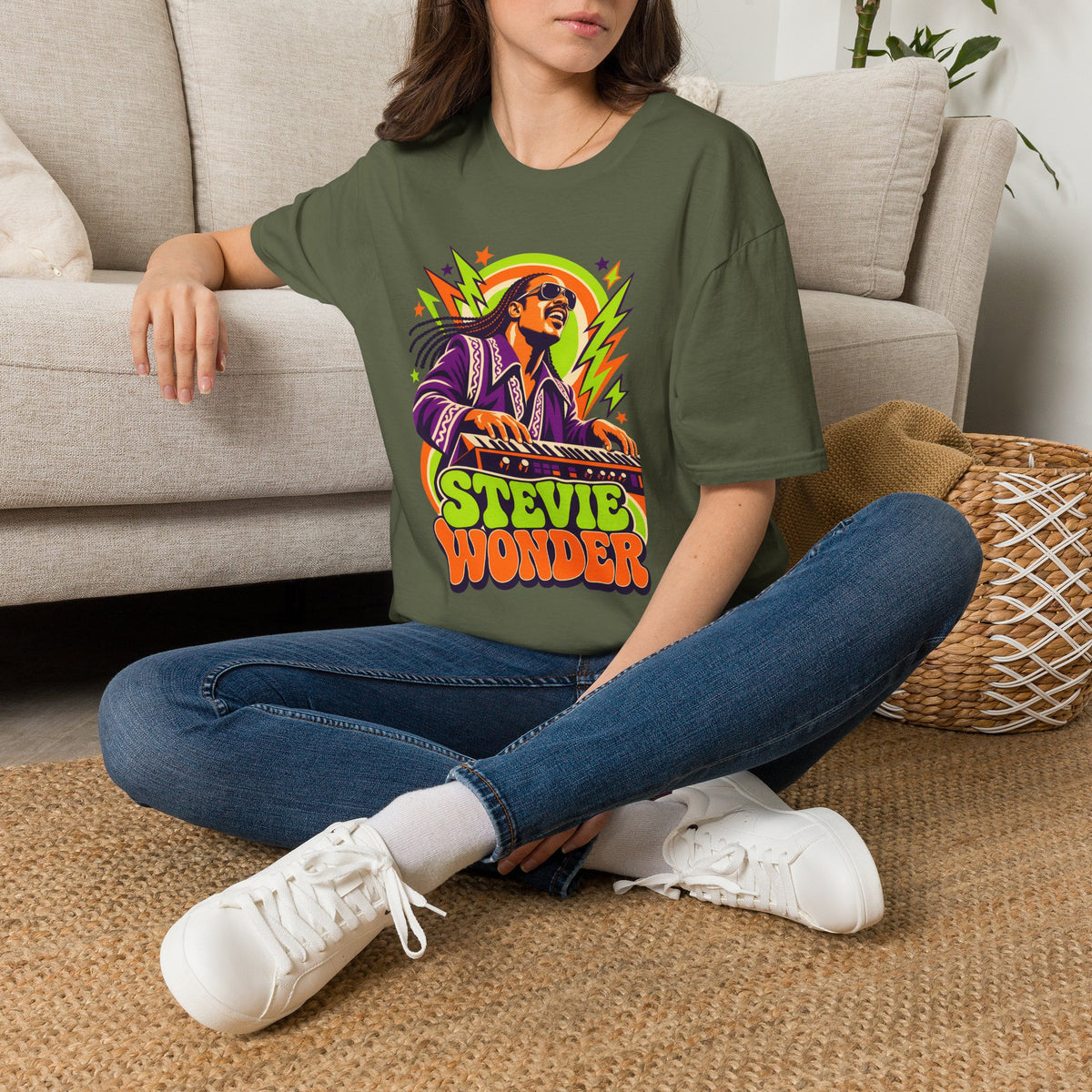Retro Music Legend Stevie Wonder Graphic Tee