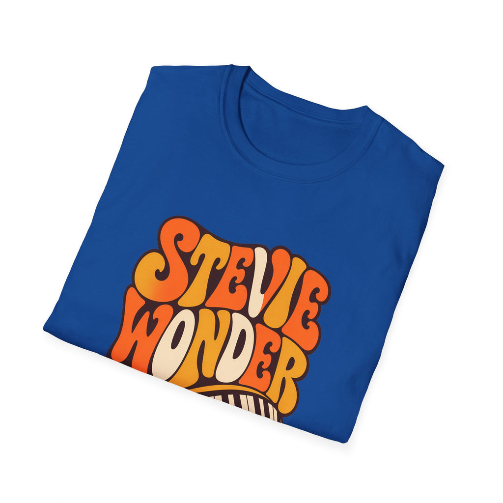 Stevie Wonder Piano Psychedelic Retro Band T-Shirt