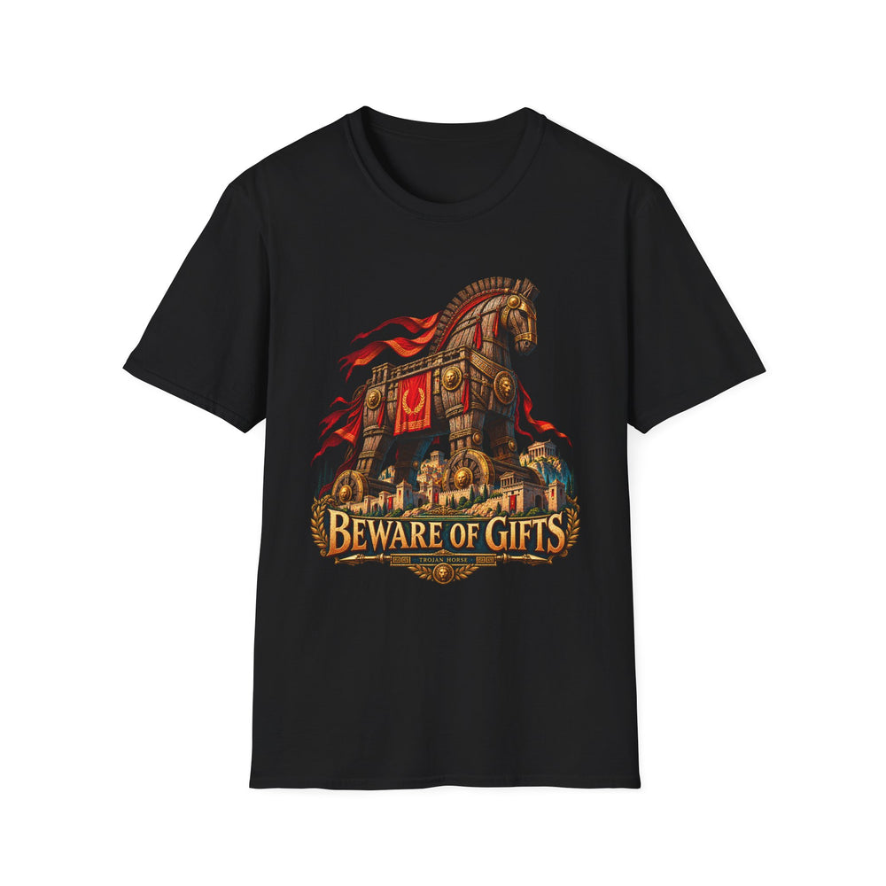 Trojan Horse Greek Mythology T-Shirt, Beware of Gifts Trojan War