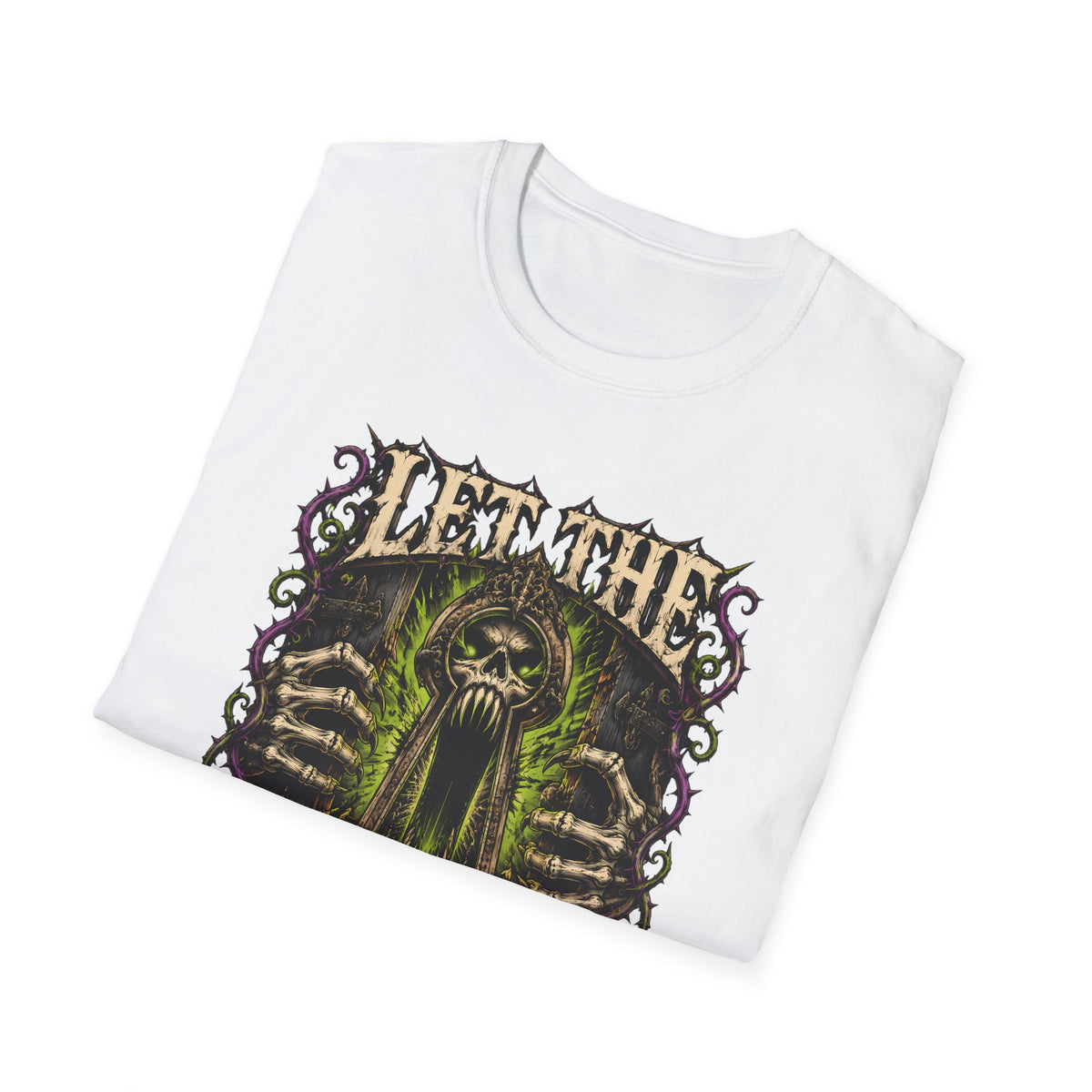 Let The Dark In T-Shirt - Gothic Grunge Skull Tee