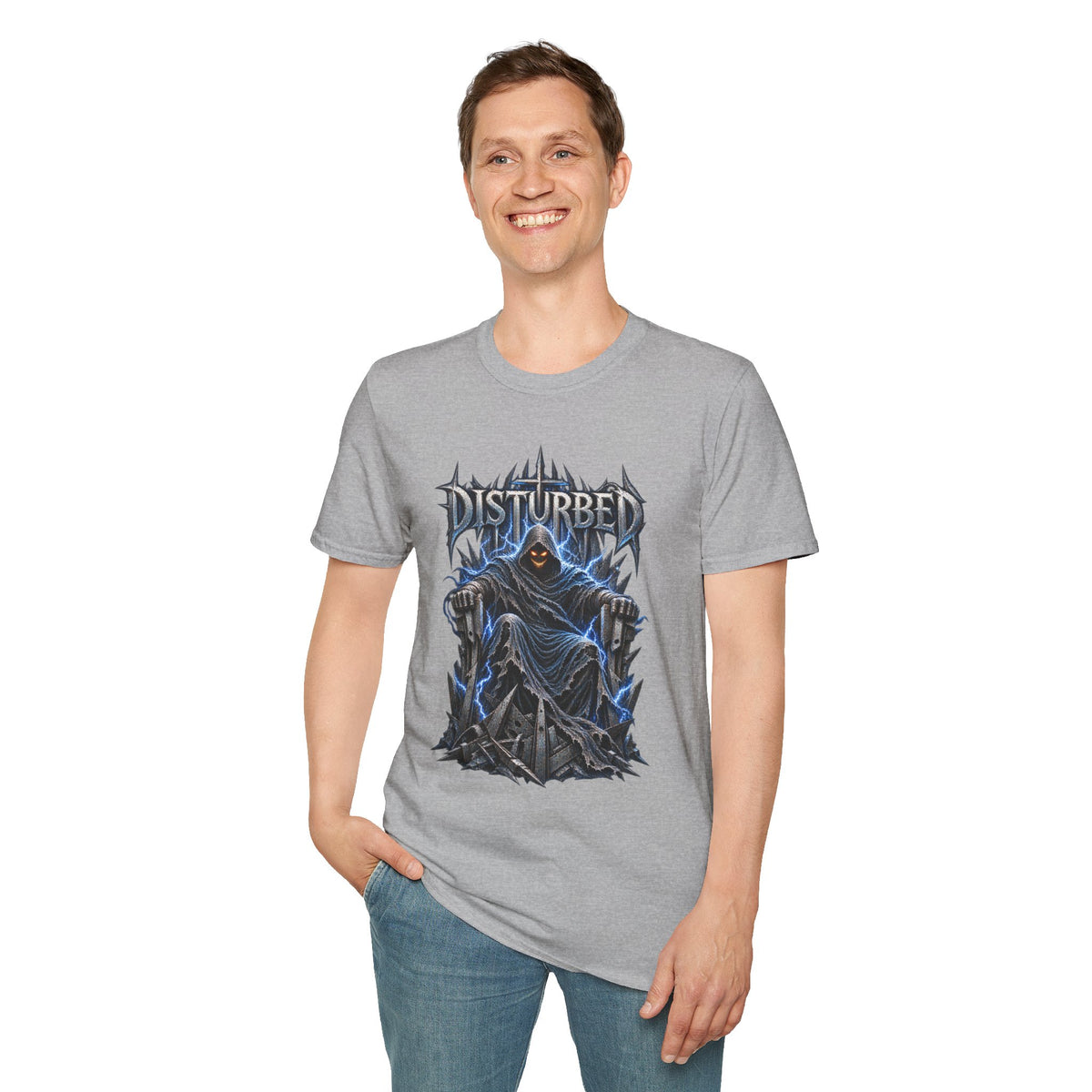 Disturbed | Storm Throne | The Guy | Grim Reaper Band T-Shirt