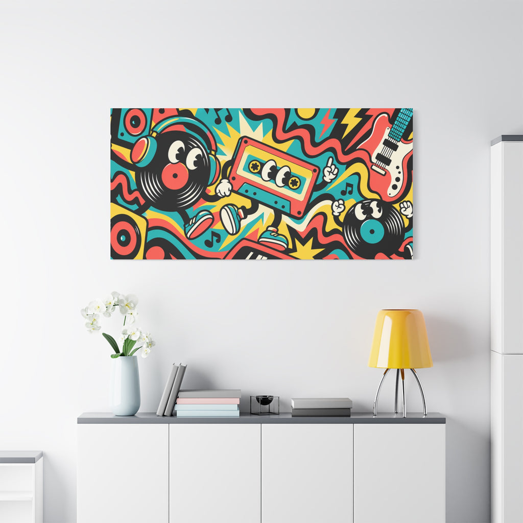 Wall art | Mixtape Madness: Retro Music Pop Art Print