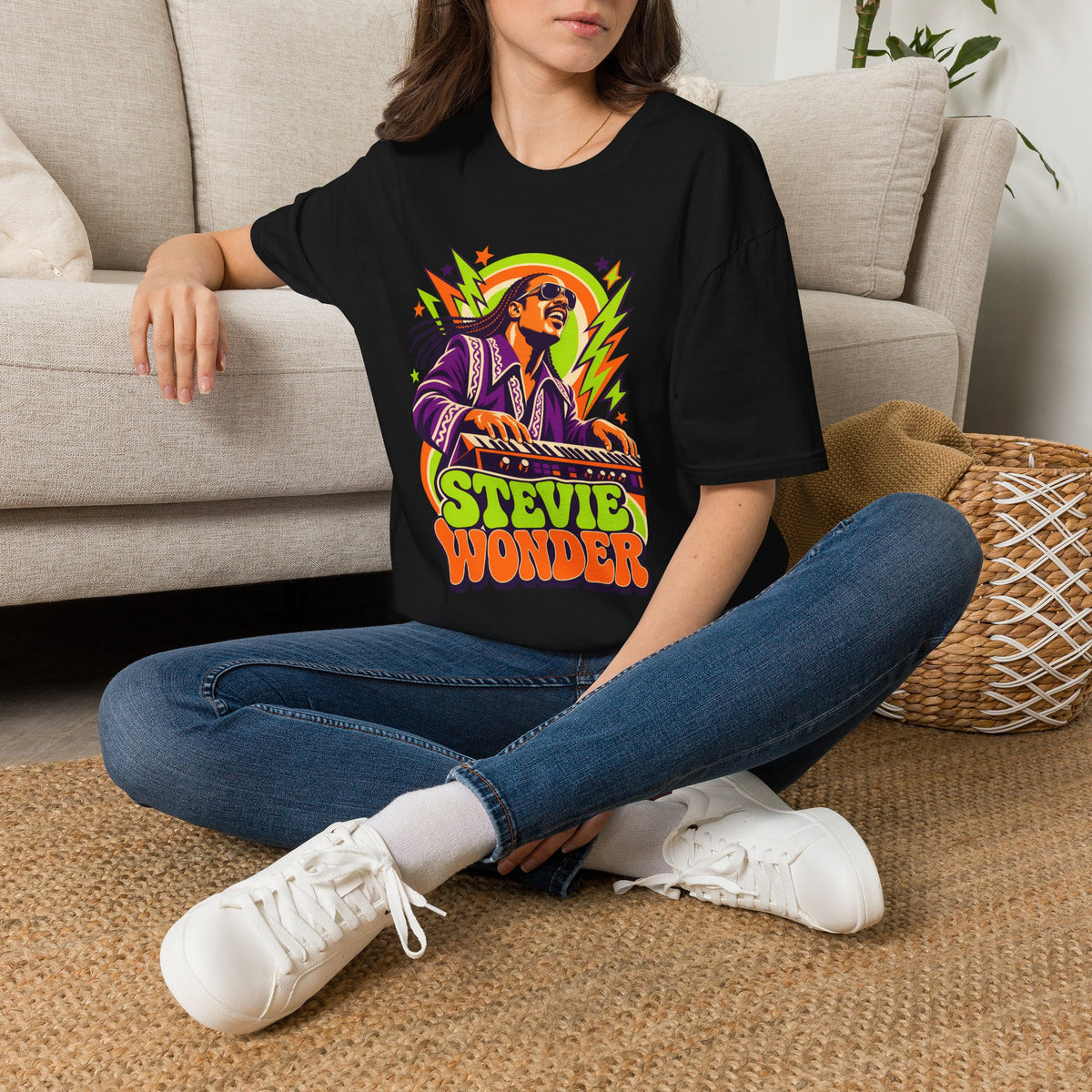 Retro Music Legend Stevie Wonder Graphic Tee