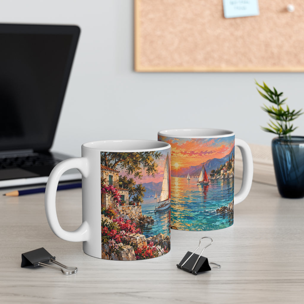 Seaside Impression | Classic Art Sailing Coffee Mug Gift (11oz)