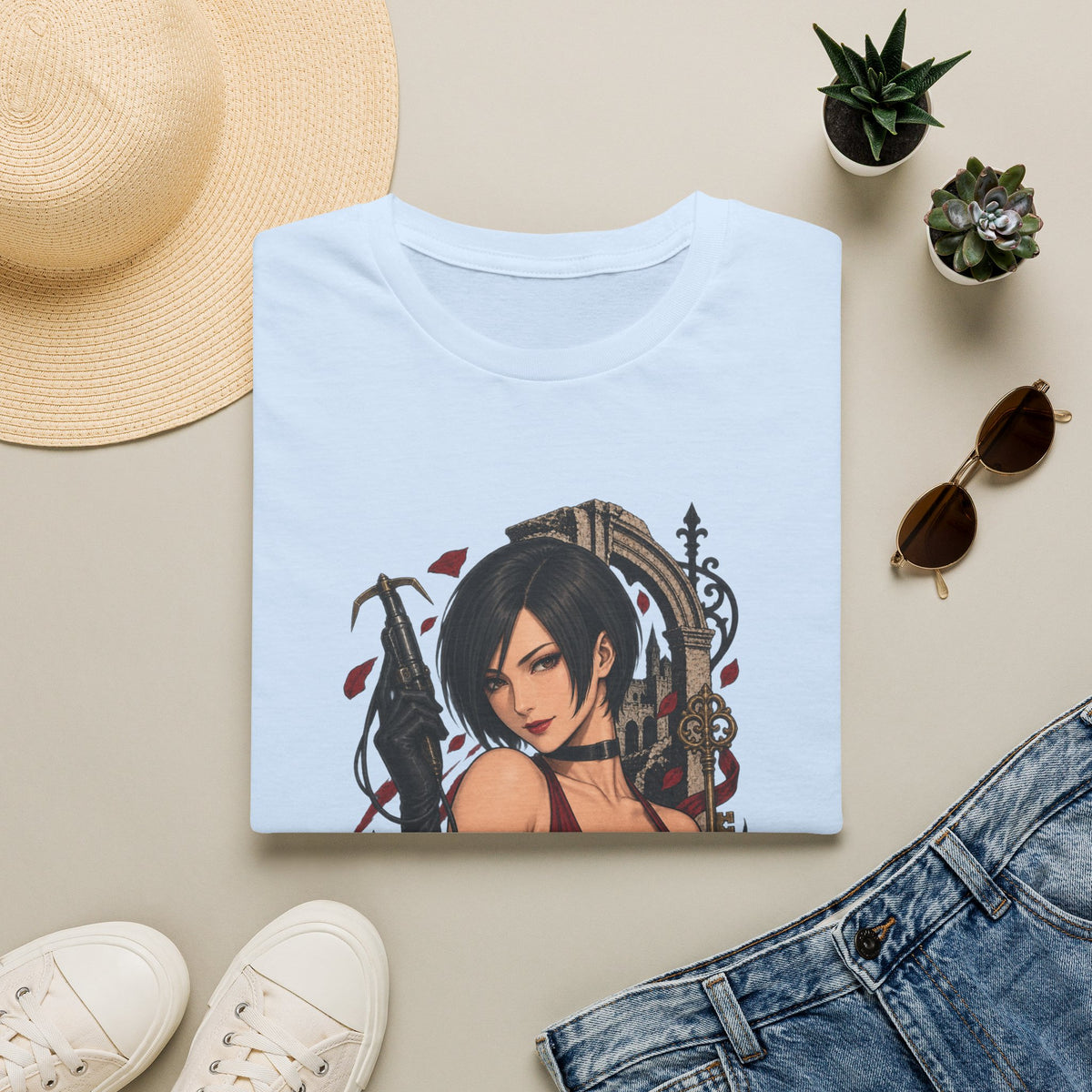 Ada Wong | Residsent Evil Gothic Anime Pin Up Girl T-Shirt