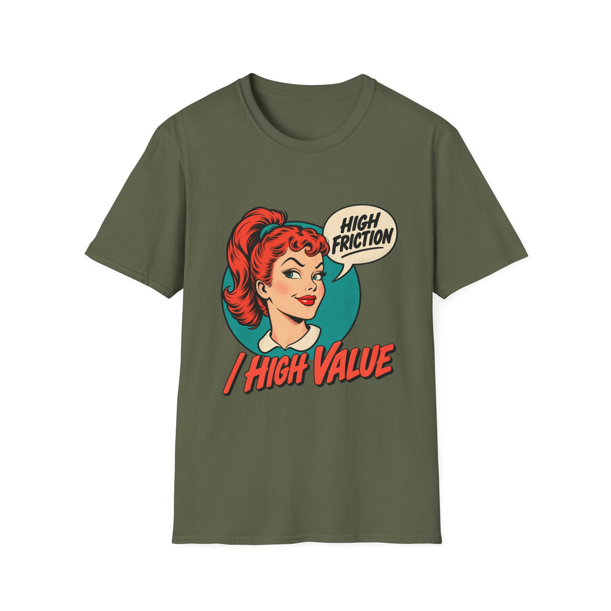 Retro Pin-Up | High Friction  High Value | Graphic Tee