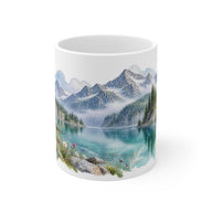 Alpine Lake Watercolour Mug | Mountain Landscape