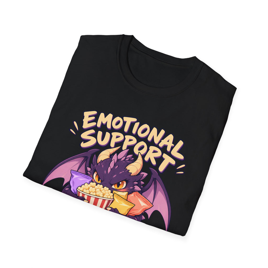 Emotional Support Snacks | Cute Dragon Eating Popcorn Anime Shirt