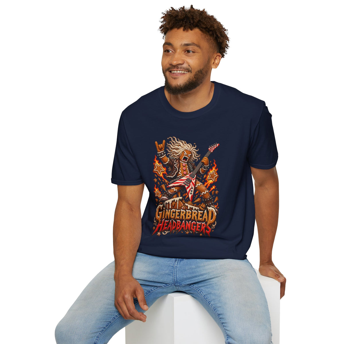 Gingerbread Headbangers | Christmas Funny Rock T-Shirt