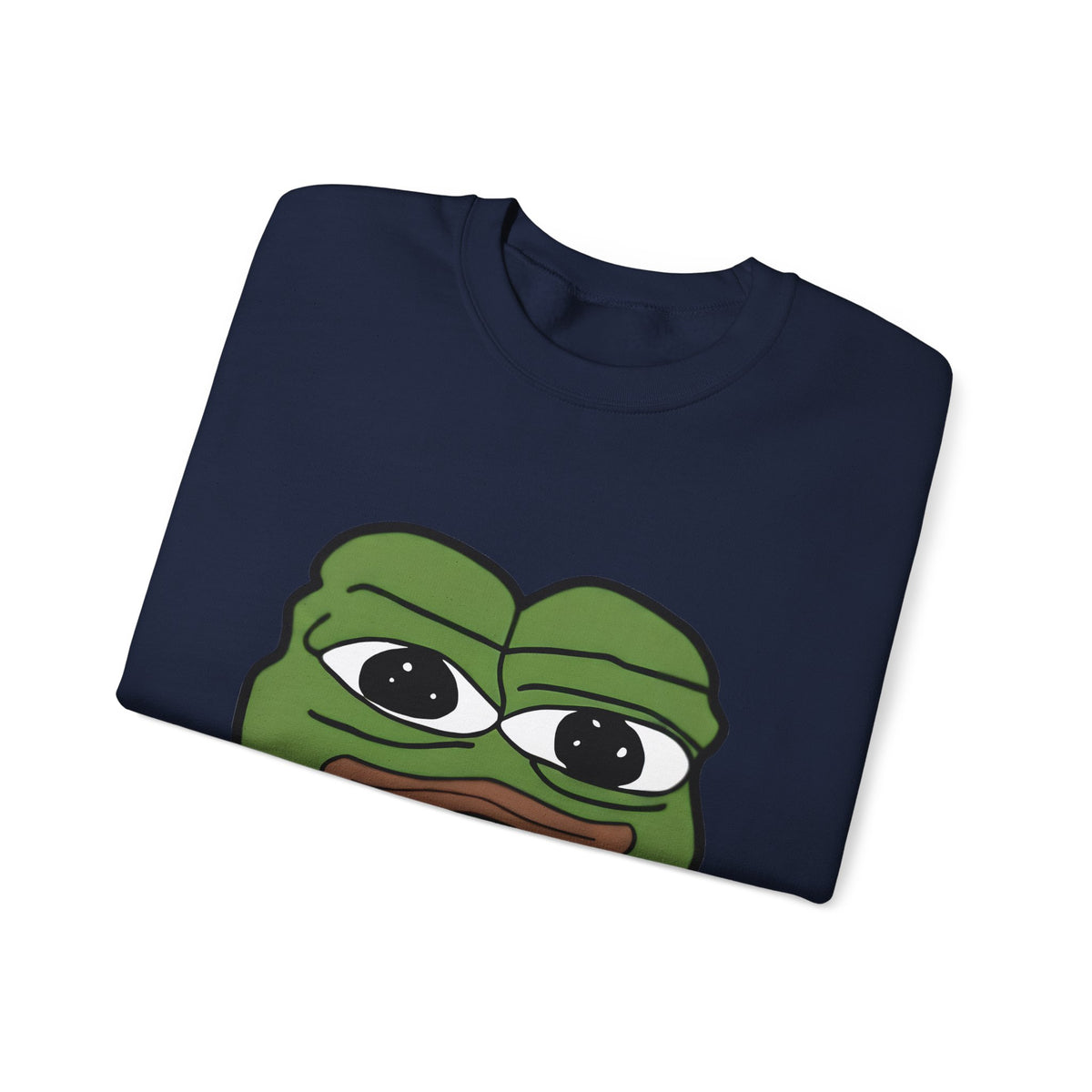 Pepe Frog Graphic Sweatshirt — Sad Frog Meme Crewneck