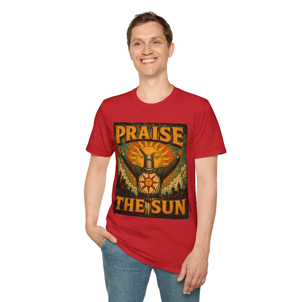 Praise the Sun T-Shirt — Dark Souls-Inspired Gaming Tee