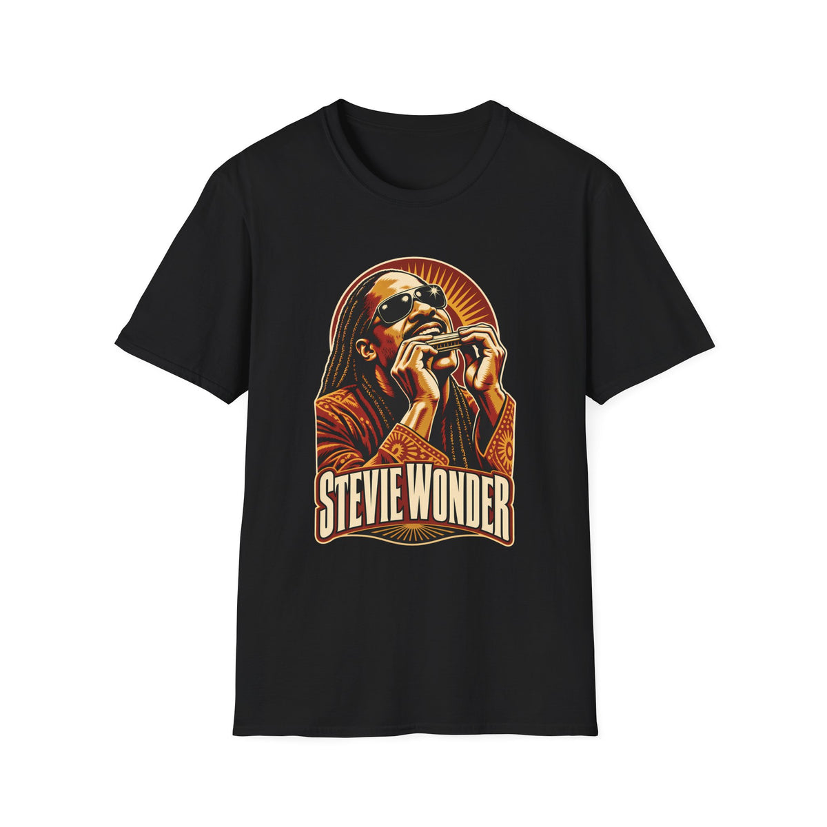 Stevie Wonder Harmonica Tribute T-Shirt