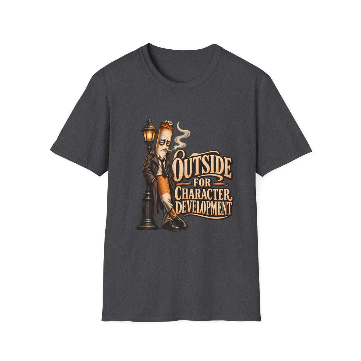 Outside for Character Development | Humorous Vintage Cigarette Graphic