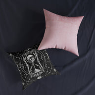 Skull Hourglass Gothic Celestial Cushion | Decorative Sofa Pillow