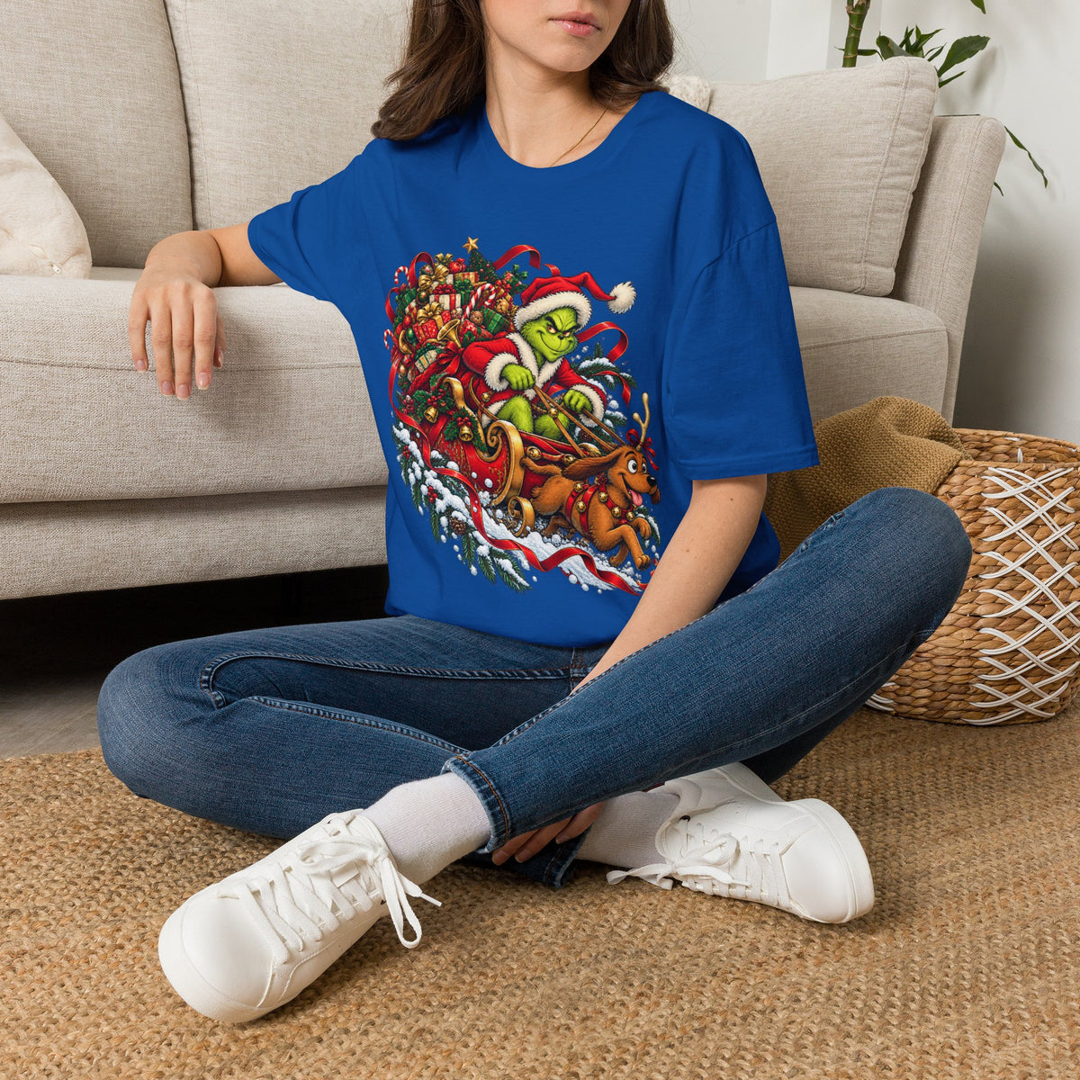 Grinch & Max Sleigh Ride | Funny Christmas T Shirt