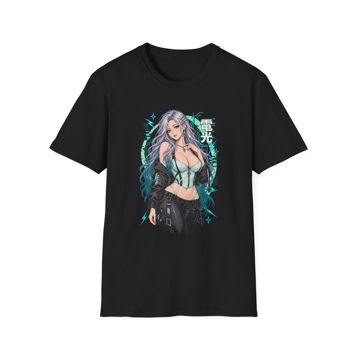 Opal | Sexy Anime Vaporwave Pin Up Girl | Waifu T-Shirt
