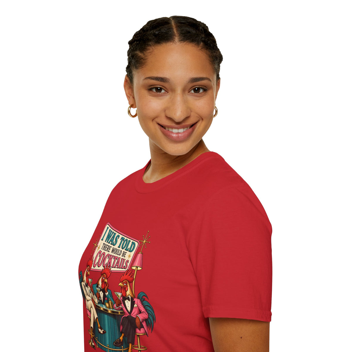 I Was Told There Would Be Cocktails T-Shirt | Retro Flamingo Bar Cocktail Tee