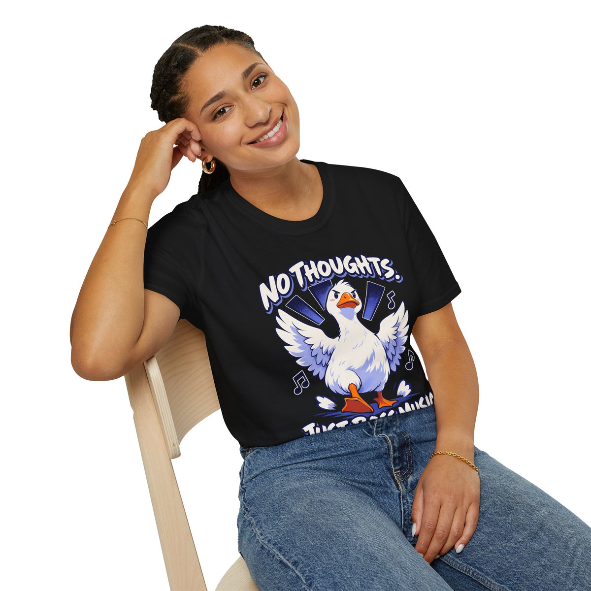 Cute Goose | No Thoughts, Just Boss Music T Shirt