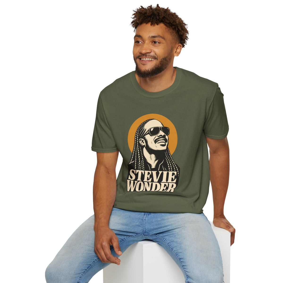 Stevie Wonder Graphic T-Shirt - Retro Soul Music Tee