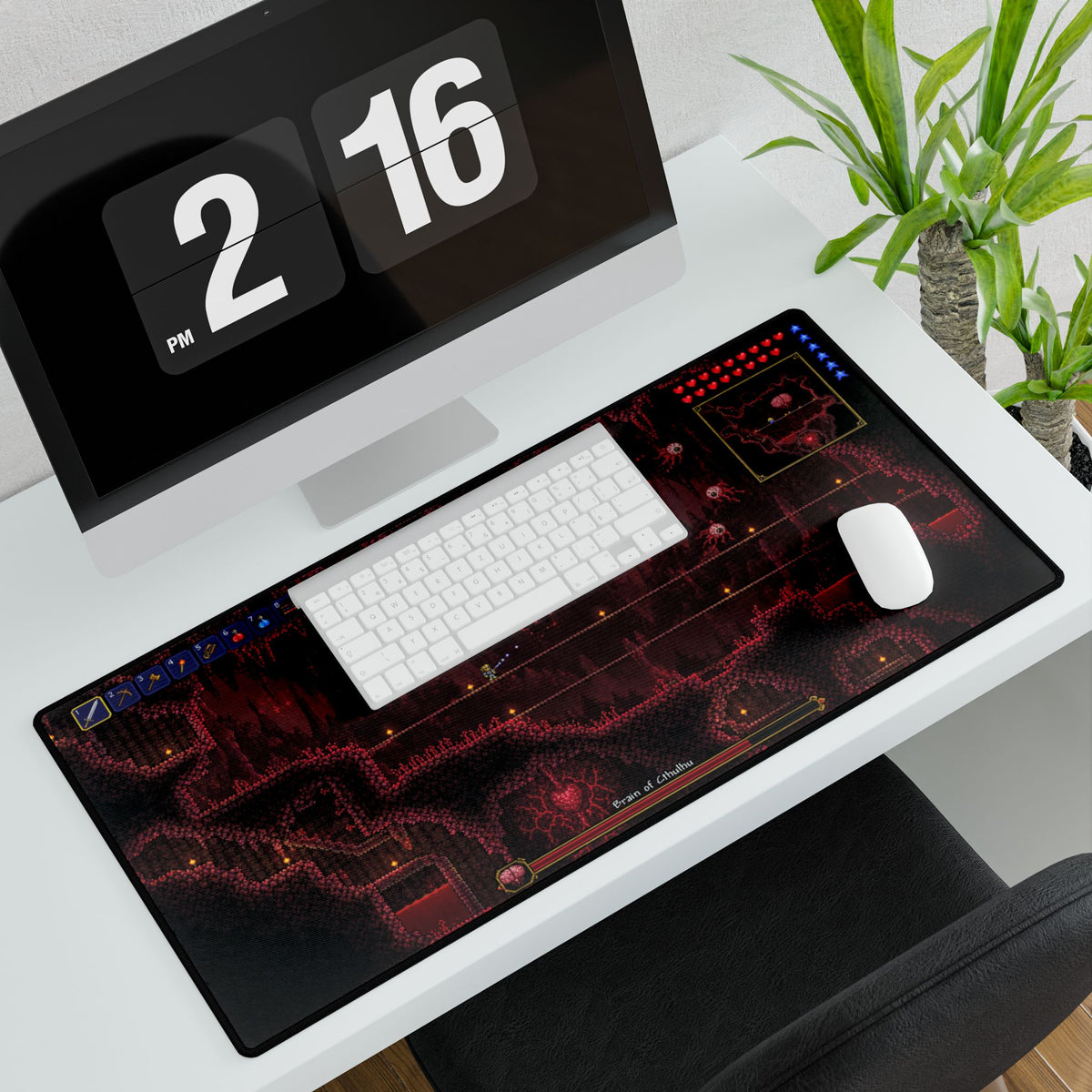 Terraria Desk Mat |  Crimson Boss Scene Mousepad