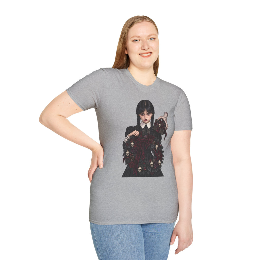 Wednesday Addams | Gothic Chrismtas Portrait T-Shirt