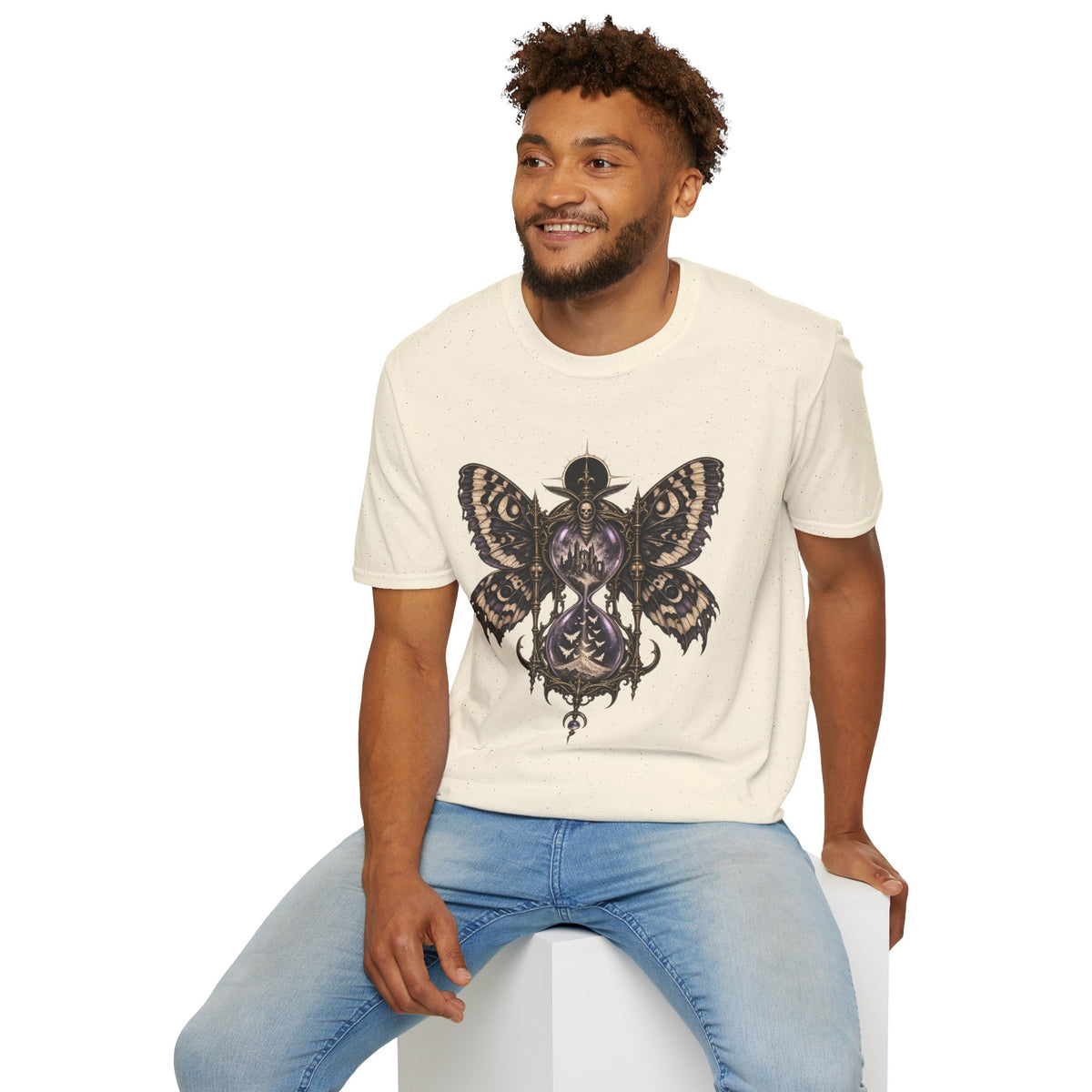 Death’s-Head Moth Hourglass T-Shirt Design | Gothic Memento Mori