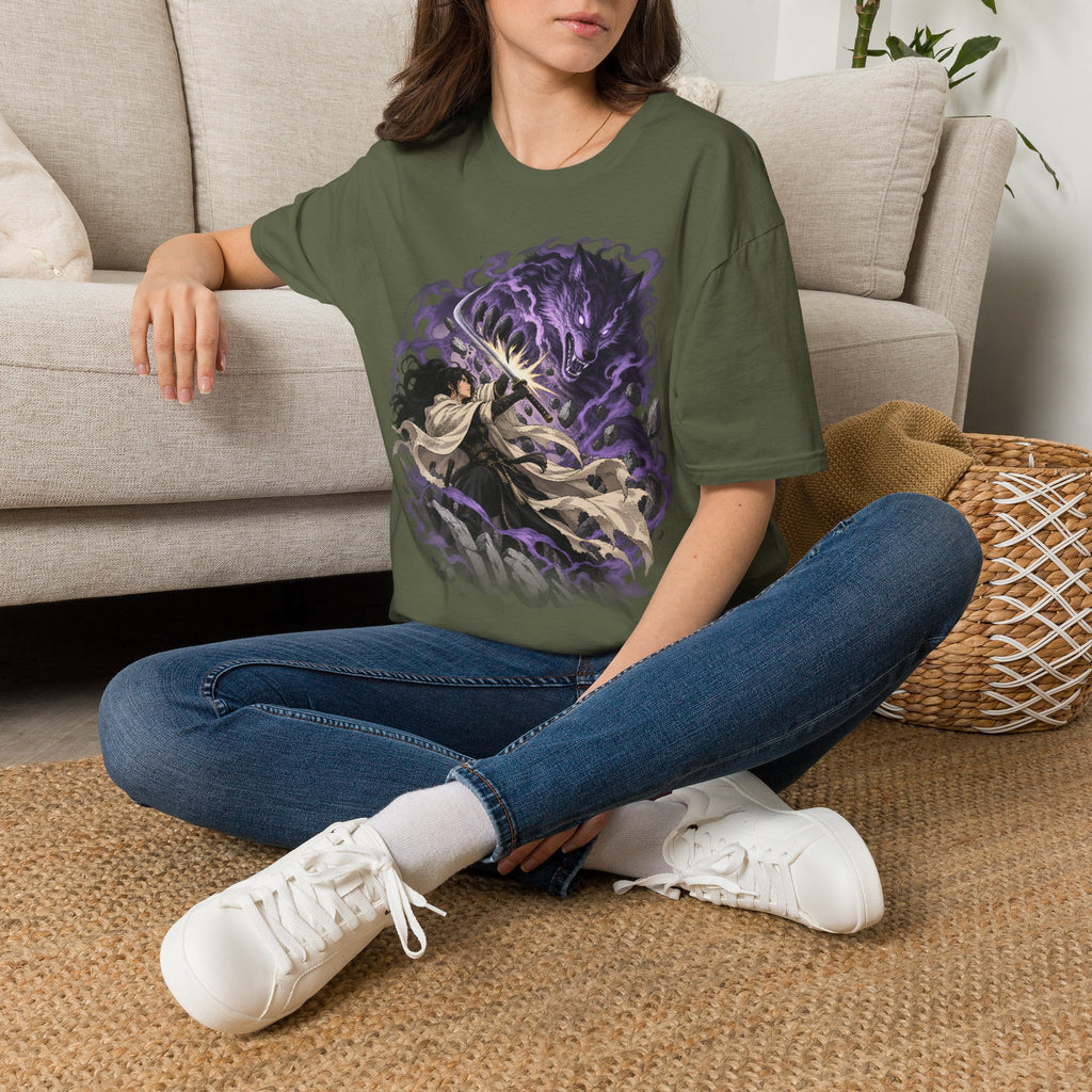 Trial of the Wolf | Samurai Anime Storm Warrior T-Shirt