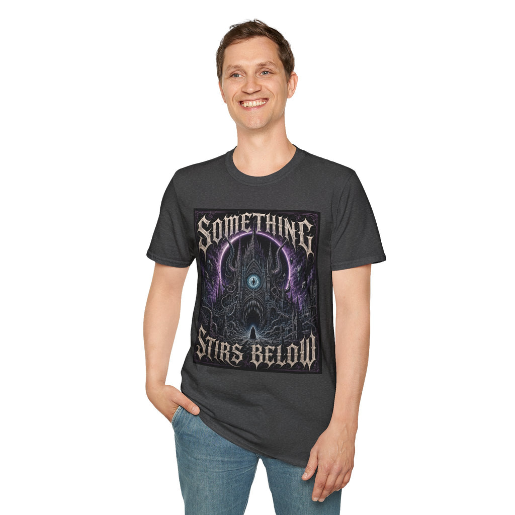Something Stirs Below T-Shirt — Gothic Dark Fantasy Graphic Tee
