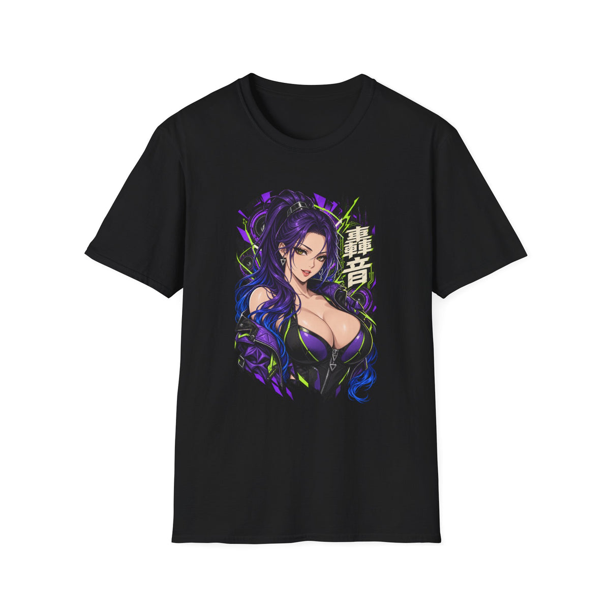 Thunder | Sexy Anime Villainess Pin Up Girl | Waifu Portrait T-Shirt