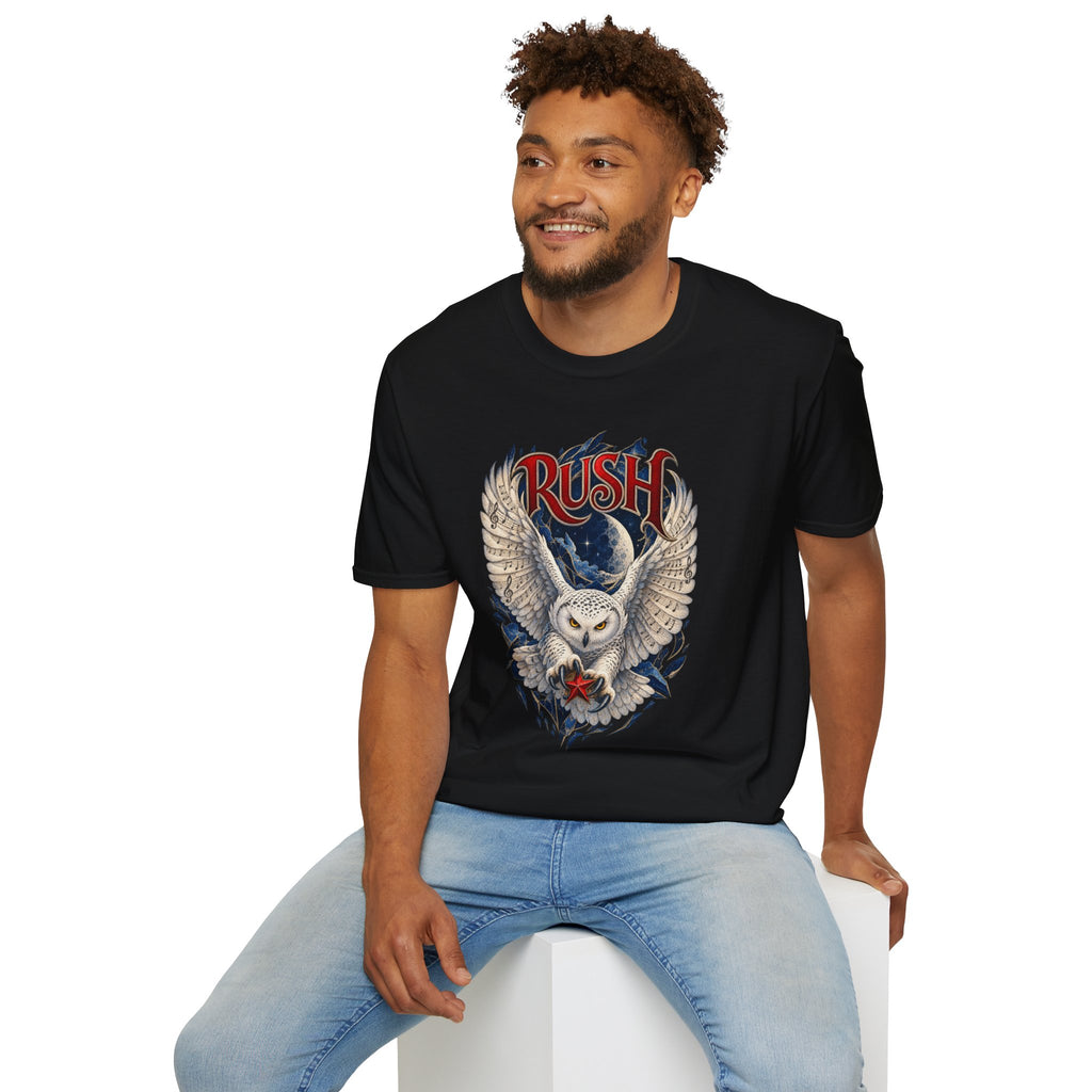 Rush | Fly by Night | Prog Rock | Owl Band Graphic T-Shirt