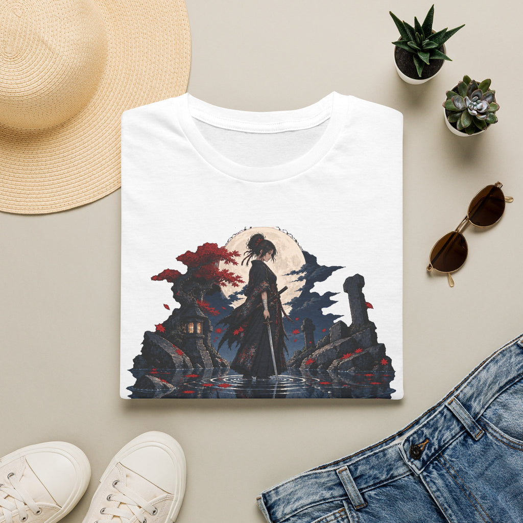 Reflection of a Monster | Moonlit Wolf Spirit T-Shirt | Samurai Silhouette Graphic Tee