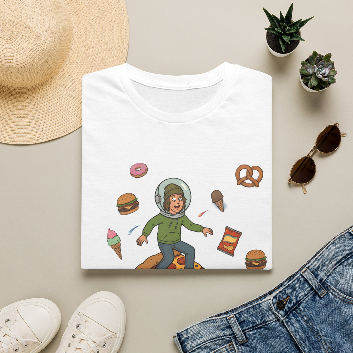 Pizza Ride - T-Shirt, Stoner / Weed Culture Stoner Design