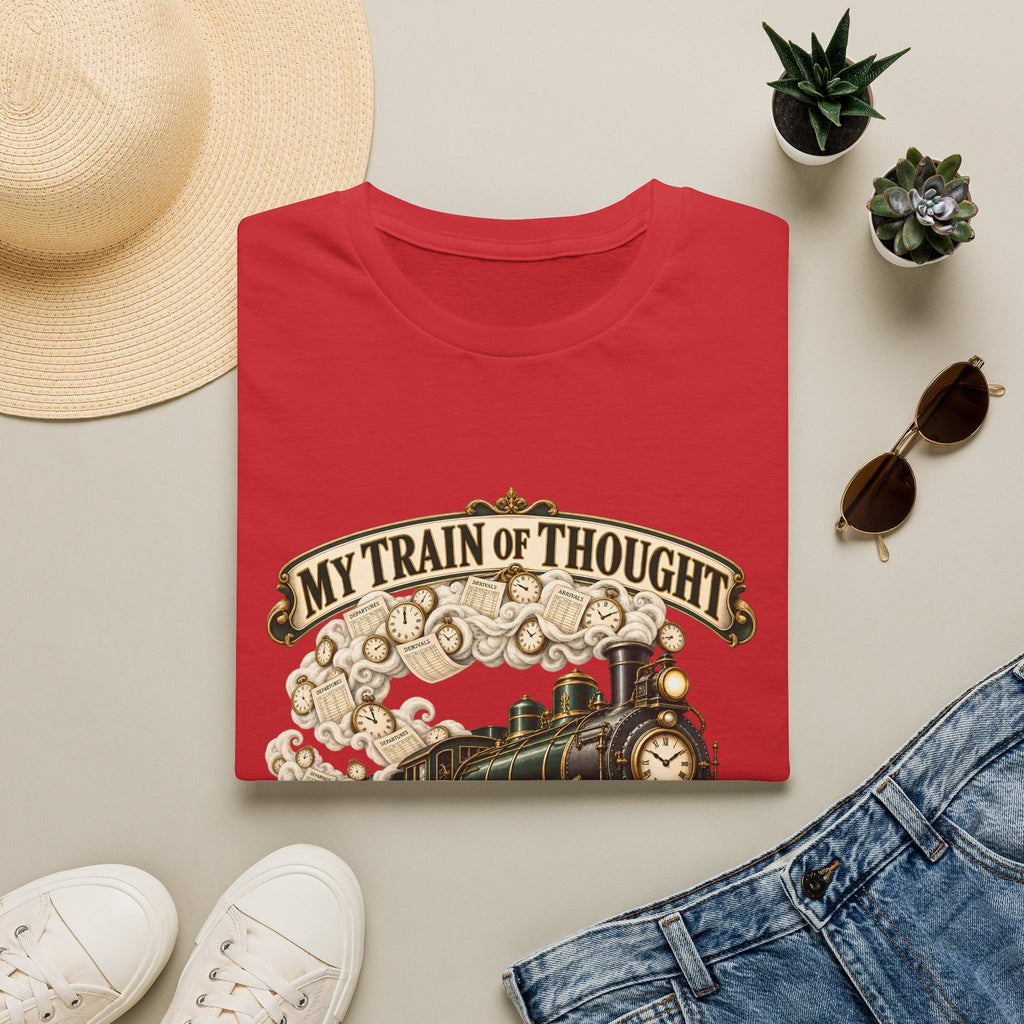Train of Thought Vintage Steam Engine T-Shirt | My Train of Thought Has a Full Working Timetable