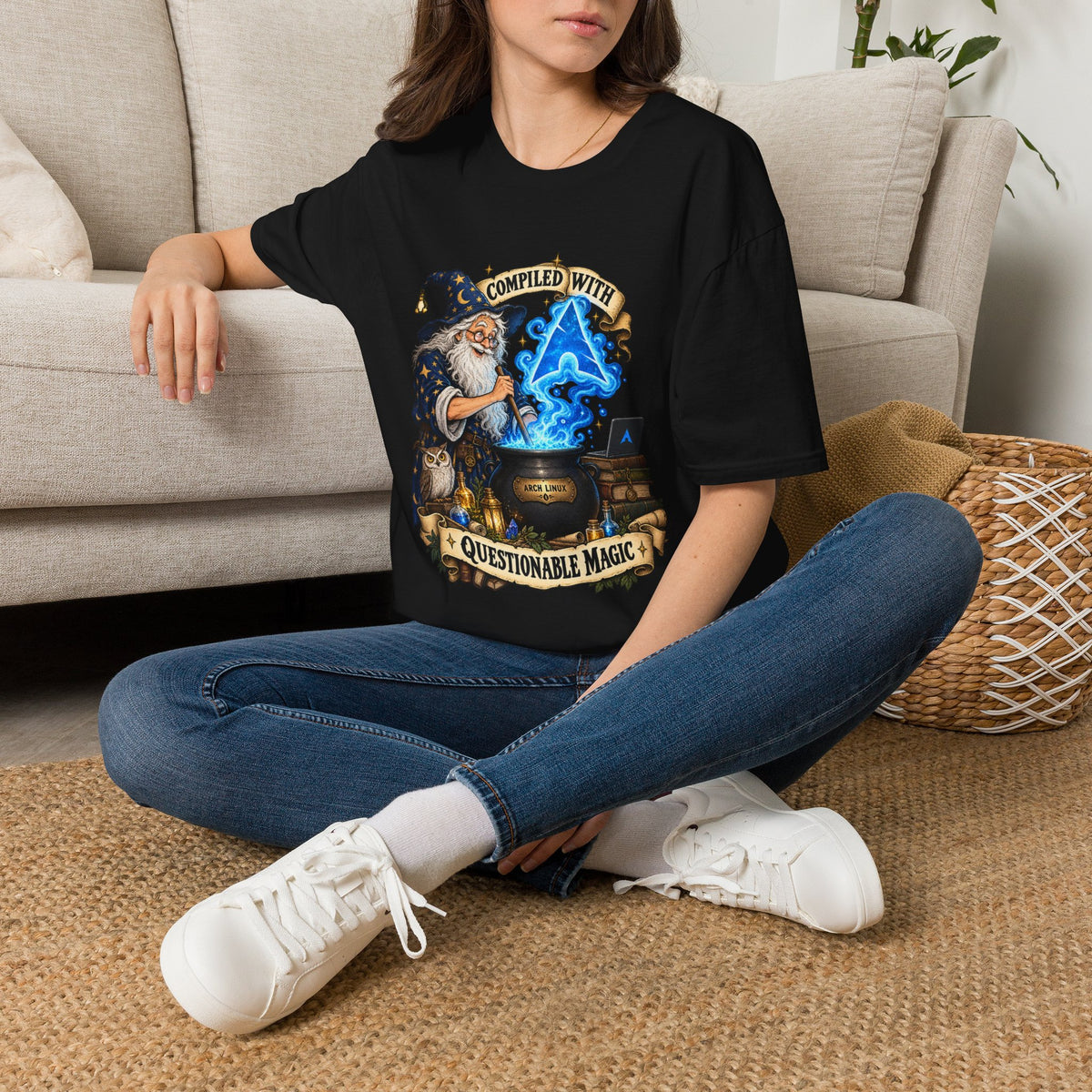 Linux | Arch | Compiled With Questionable Magic | Graphic Tee