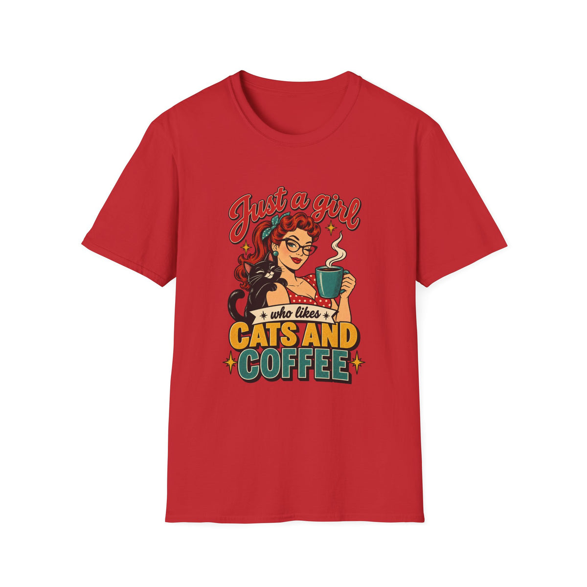 Just a Girl Who Likes Cats and Coffee Tee