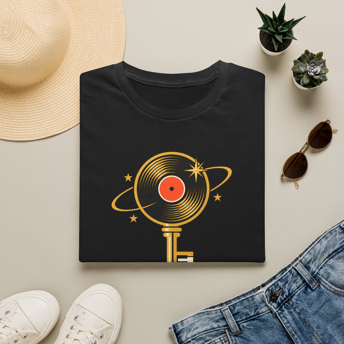 Stevie Wonder 'The Key' Record Key T-Shirt - Retro Music Tribute Tee