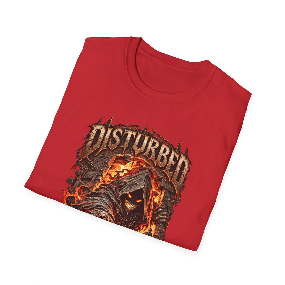 Disturbed | The Guy | Flaming Heavy Metal Band T-Shirt