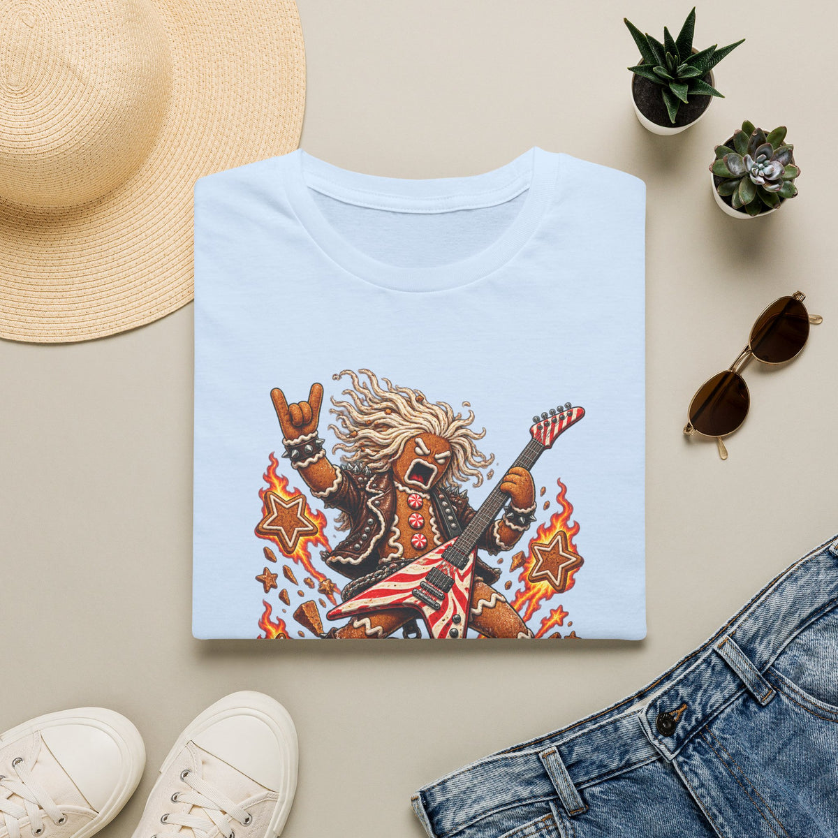 Gingerbread Headbangers | Christmas Funny Rock T-Shirt