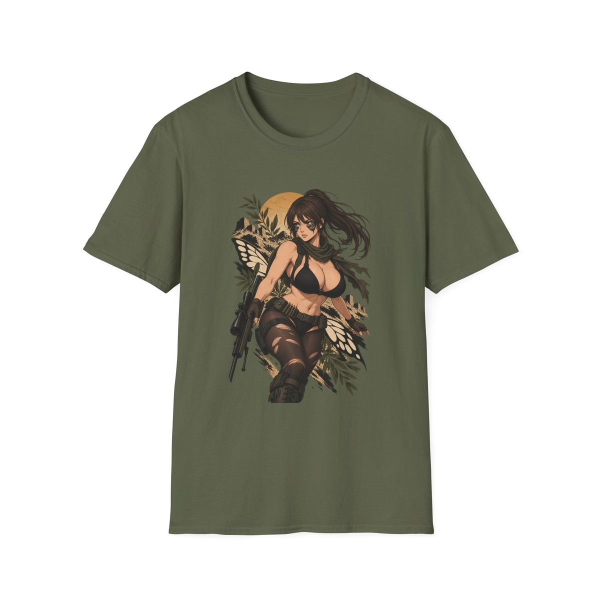 Quiet | Sexy Metal Gear Pin Up Girl | Anime Style Sniper Girl T-Shirt
