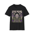 Stay Weird Skull Tee — Gothic Cat Third Eye Graphic T-Shirt