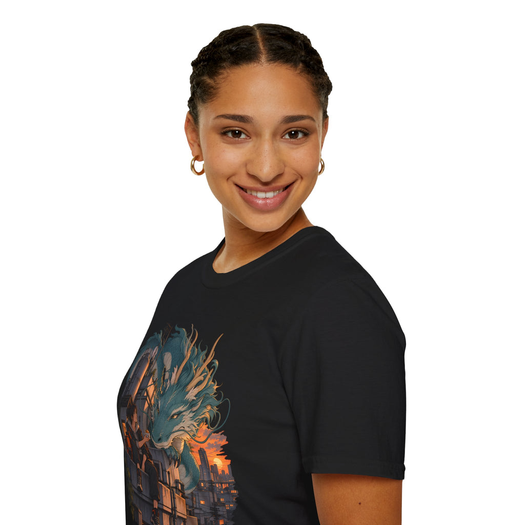 Serpent Cityscape | Urban Japanese Dragon T-Shirt