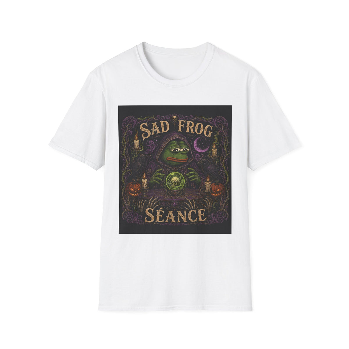 Sad Frog Séance T-Shirt — Moody Witchy Frog Graphic Tee