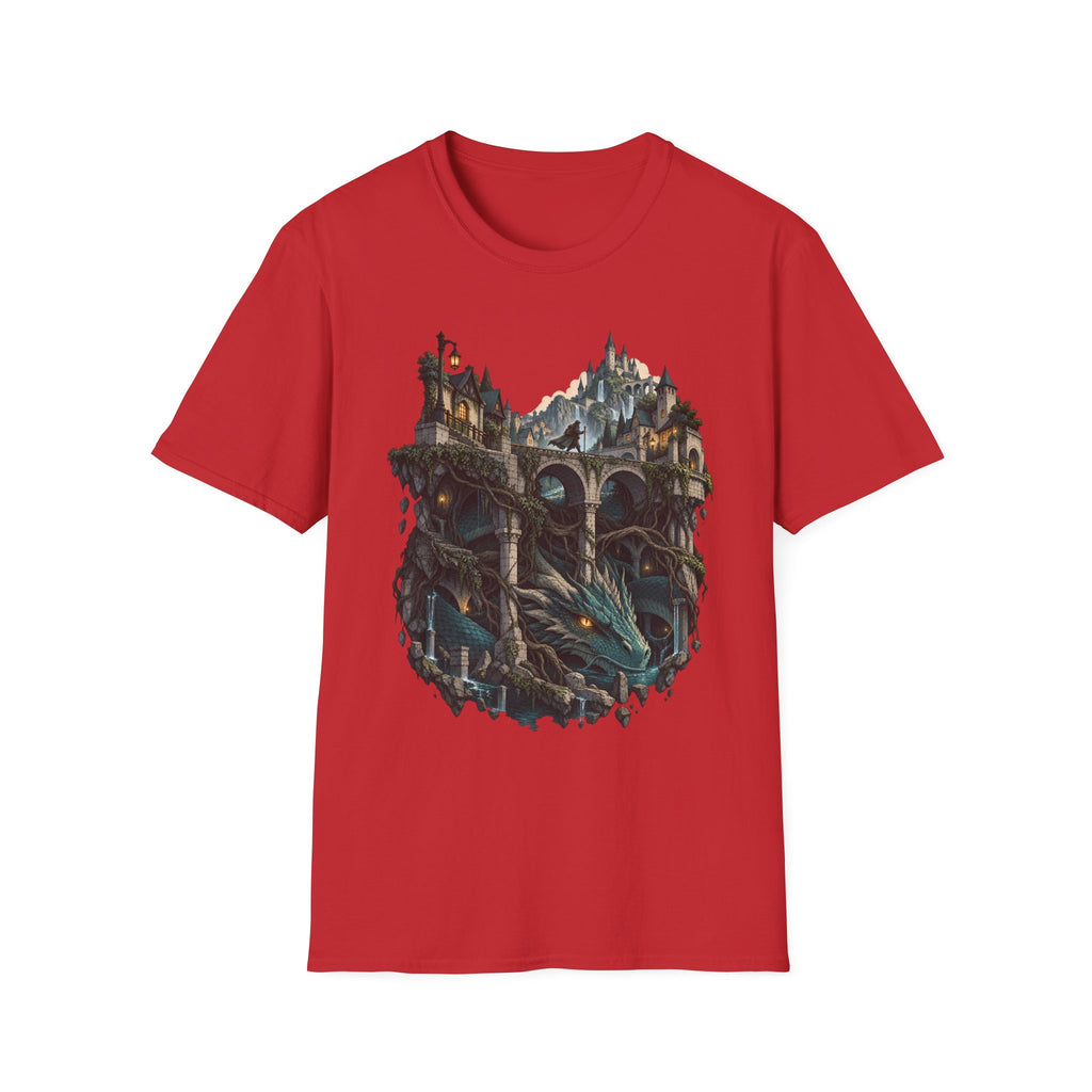 Quests and Adventures | Japanese Style | Anime Fantasy Dragon Castle T Shirt
